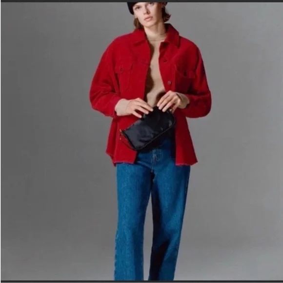 ZARA Corduroy Oversized Shacket Size Medium - Picture 3 of 13